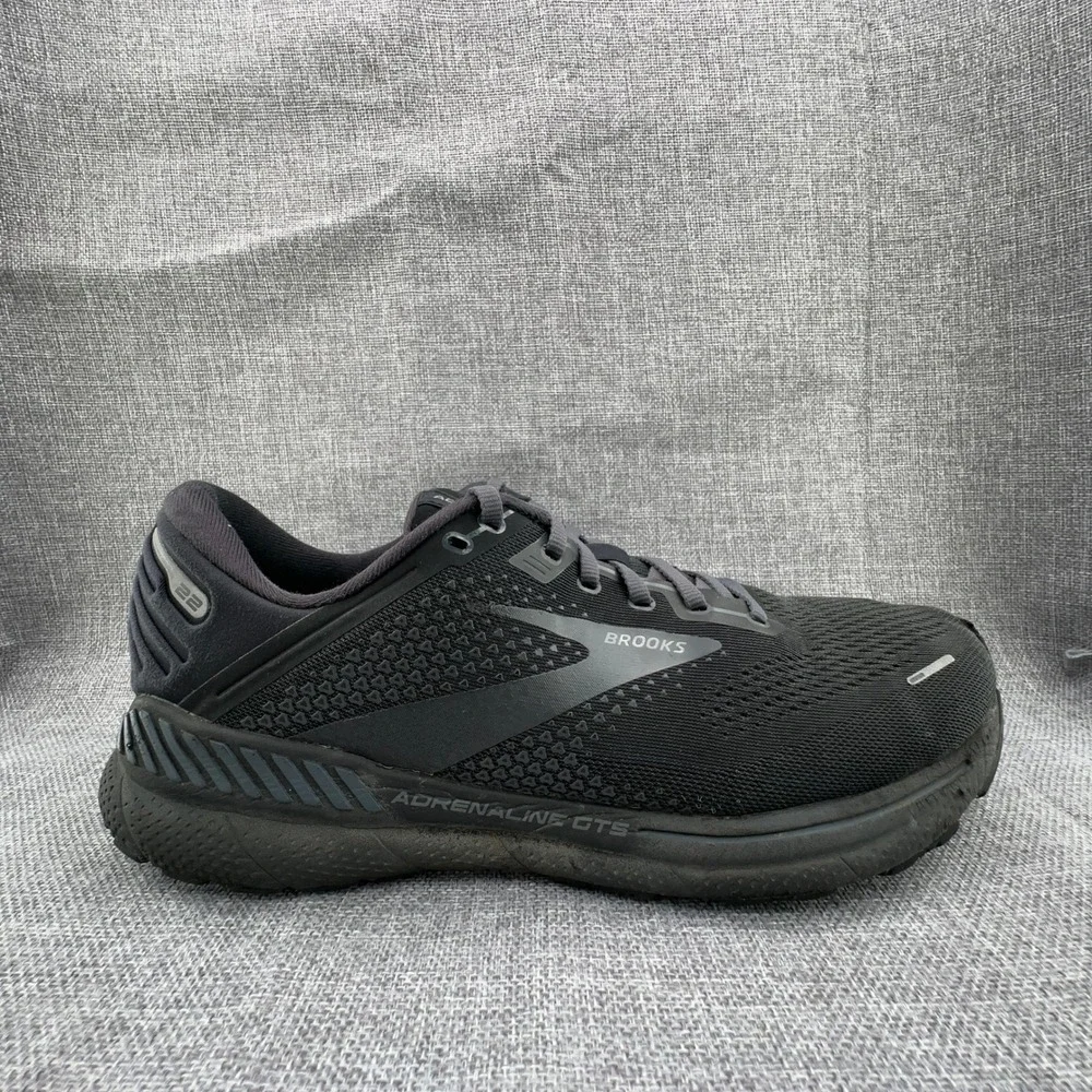 Brooks Adrenaline GTS 22 Running Shoes Mens 12 Black Stability Support FAIR READ